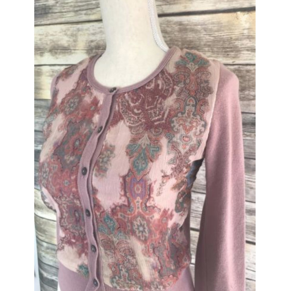 Bruno Manetti | Mauve Cashmere Cardigan - Picture 4 of 5